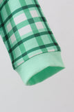 Green parade embroidery gingham romper