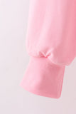 Pink clover glitter mom&me top
