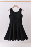 Black scalloped active  mom&me dress