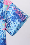 Blue marine creature print top