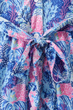 Blue marine creature print dress