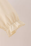 Cream Football French Knot Ruffle Dress