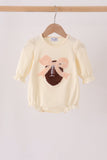 Cream Football French Knot Bubble
