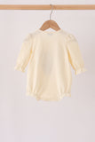 Cream Football French Knot Bubble