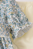 Sage Floral Smocked Ruffle Bloomer Set