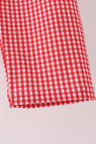 Red Football Embroidery Pants Set