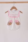 Pink Football Applique Ruffle Bubble