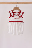 Red Alabama Roll Tide Embroidery Ruffle Bubble