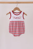 Red Alabama Roll Tide Embroidery Plaid Bubble