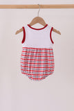 Red Alabama Roll Tide Embroidery Plaid Bubble