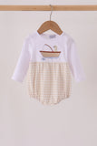 Khaki Puppy Fishing Embroidery Bubble