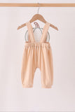 Khaki pumpkin applique romper