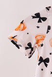 Bow pumpkin bamboo romper
