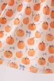 Pumpkin Bow Ruffle Dress