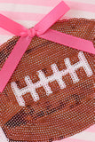 Pink football sequin stripe dress