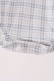 Teal pocket plaid bubble