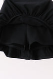 Pink Ghost Embroidery Ruffle Skorts Set