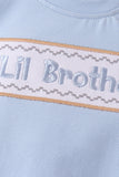 Blue Lil brother embroidery bubble