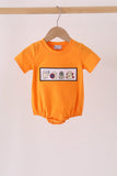 Orange ghost embroidery bubble