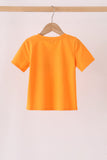 Orange ghost embroidery top