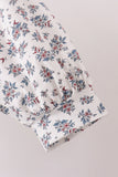 Teal floral mom dress