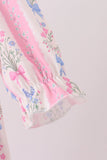 Pink Pearl Bow Floral Bubble