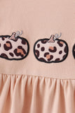 Leopard pumpkin applique bloomer set