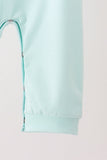 Blue goose embroidery romper