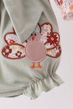 Sage Turkey Applique Bubble Set