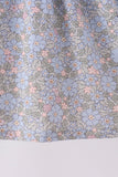 Blue Floral Bow Smocked 2pc Set