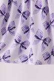 Purple Bow Zip Bamboo Dress