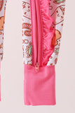 Pink milk cookie bamboo ruffle romper