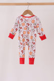 Red milk cookie bamboo romper