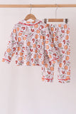 Red milk cookie bamboo pajama set