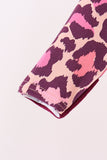 Pink leopard bamboo zipper romper