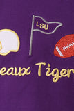 Purple LSU Geaux Tigers Embroidery Pants Set