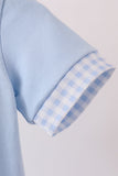 Blue ghost embroidery bubble