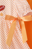 Orange Tennessee Go Vols Embroidery Bow Pants Set