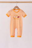 Orange Tennessee Go Vols Embroidery Romper