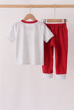 Red Alabama Roll Tide Embroidery Pants Set