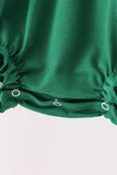 Forest bow smocked ruffle bubble