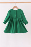 Forest bow smocked ruffle dress