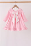 Pink nutcracker embroidery ruffle dress