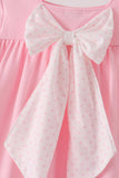 Pink nutcracker embroidery ruffle dress