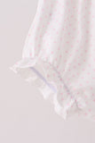 Pink nutcracker embroidery ruffle bloomer set