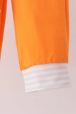 Gray stripe construction vehicle embroidery jogger set