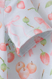 Pink bow cherry bamboo pajama set