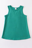 Teal blank basic kids teens adult tank top