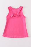 Hot pink blank basic kids teens adult tank top