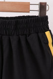 Black bow active shorts set